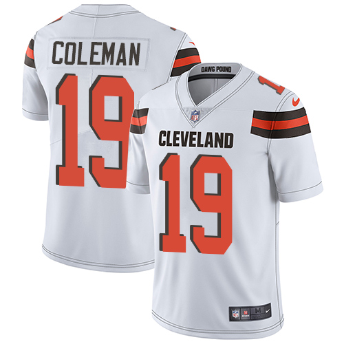 Nike Browns #19 Corey Coleman White Men's Stitched NFL Vapor Untouchable Limited Jersey